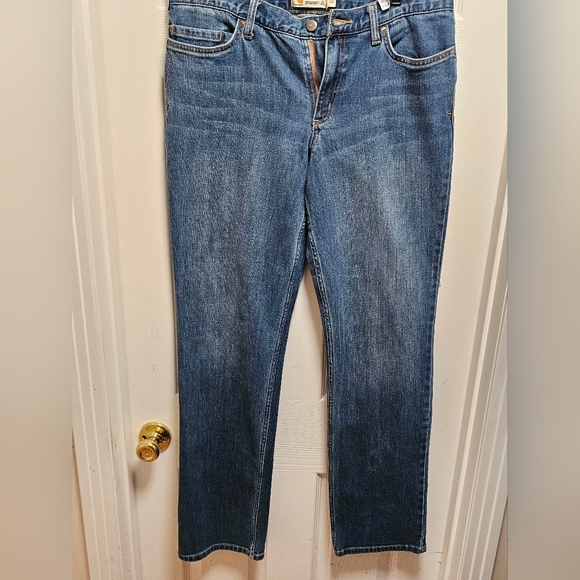Carhartt Denim - Carhartt Women’s Size 12 Tall Blue Straight Leg Pants Regular Fit Workwear EUC